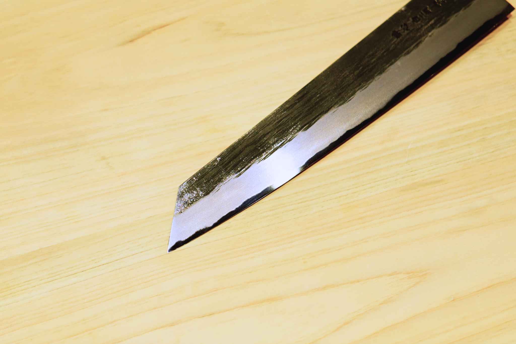 【银座渡利原创】255mm剑型筋引白二钢黑本霞
