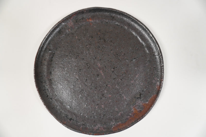 Yoshida school iron glaze plate 5 inches
