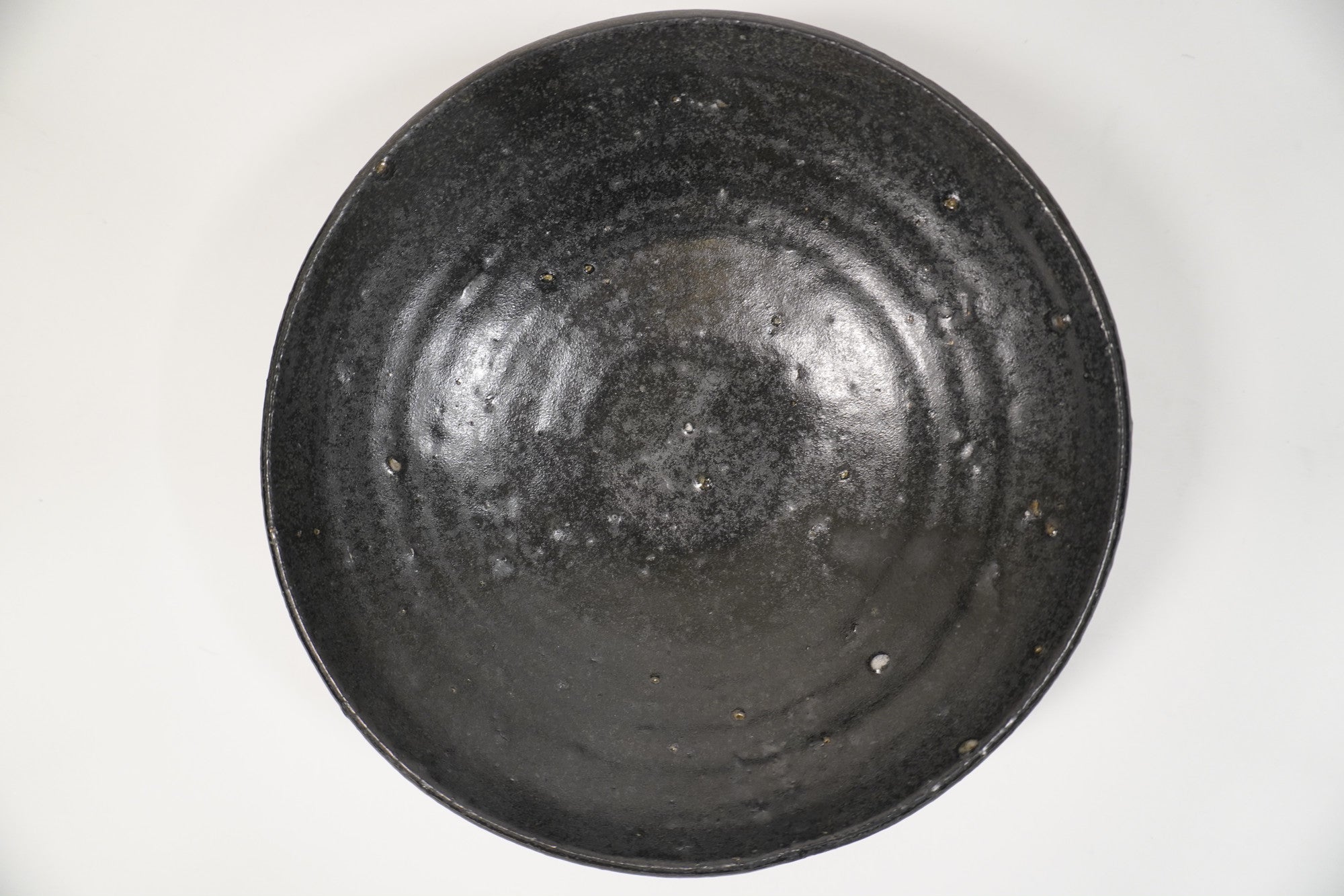 Manabu Yoshida Jet black flat bowl 6 inch