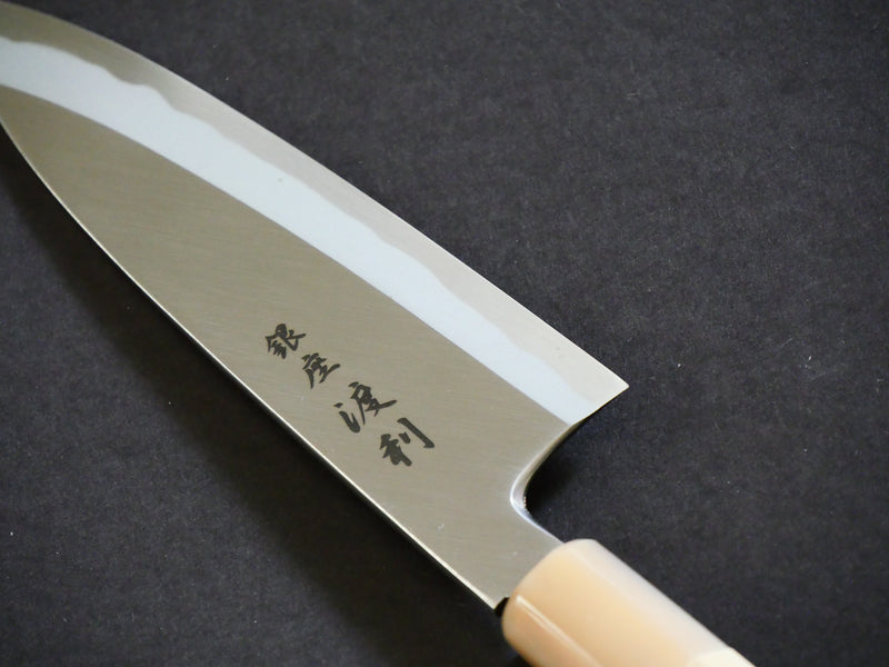 * 左撇子用 * [銀座渡原創] 165mm Funayuki Shiroji Steel Honkasumi