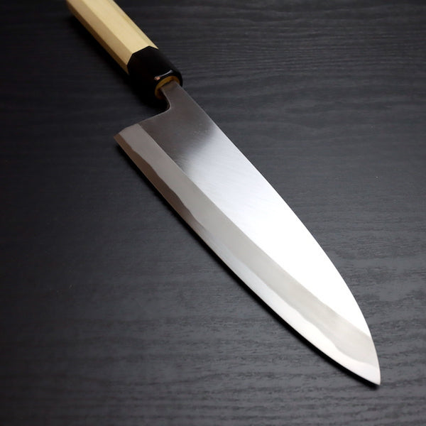 180mm 出刃 青二鋼 本霞