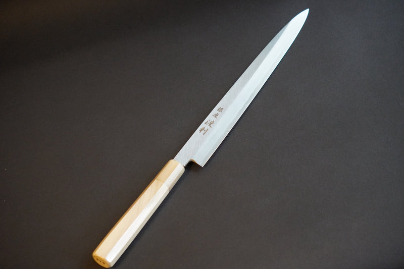 ※左利き用※【銀座渡利オリジナル】270mm 柳刃包丁 銀三鋼 本霞