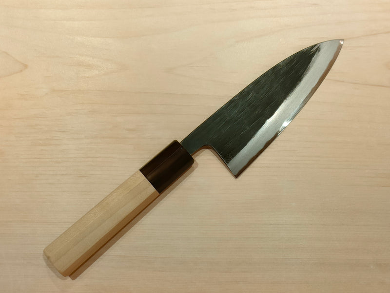 【銀座渡利オリジナル】120mm 鯵切り 白二鋼 黒本霞